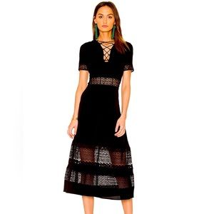Rebecca Minkoff Black Marshall MIDI Dress